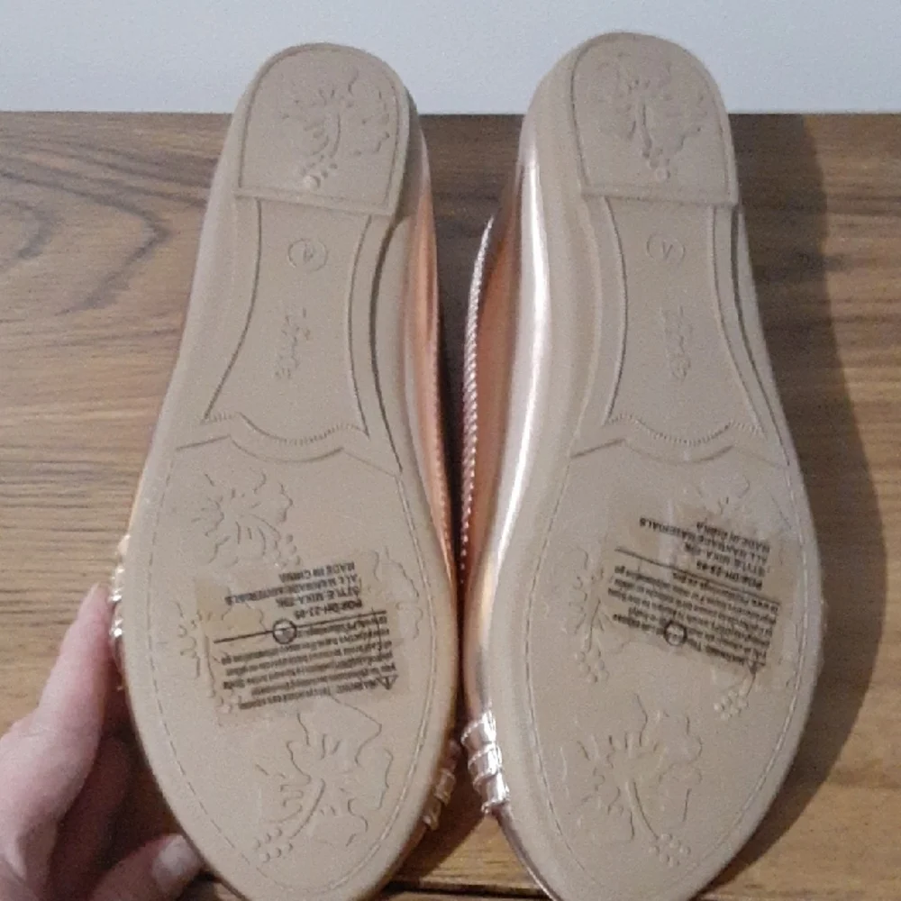 Link Elegant Rose Gold Girls Flats